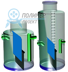 Схема вертикального промышленного жироуловителя Украина